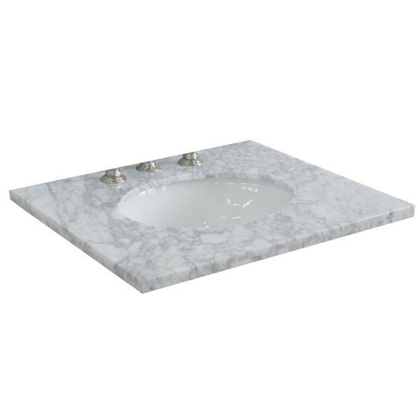 25'' Single Vanity Top with Sink and 3 Faucet Holes Wayfair